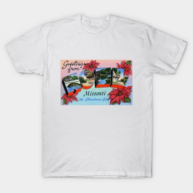 Greetings from Noel Missouri - Vintage Large Letter Postcard T-Shirt by Naves